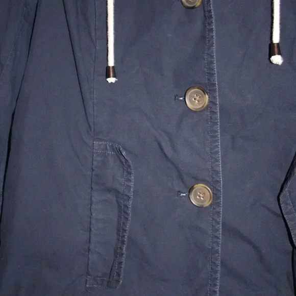 J. Crew Button Front Jacket Navy Blue Size 10 VINTAGE Women's - Picture 4 of 16